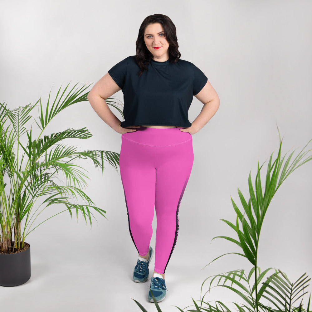 Jaime's "Weight Doesn't Define Your Worth" Hot Pink Leggings | Plus Size